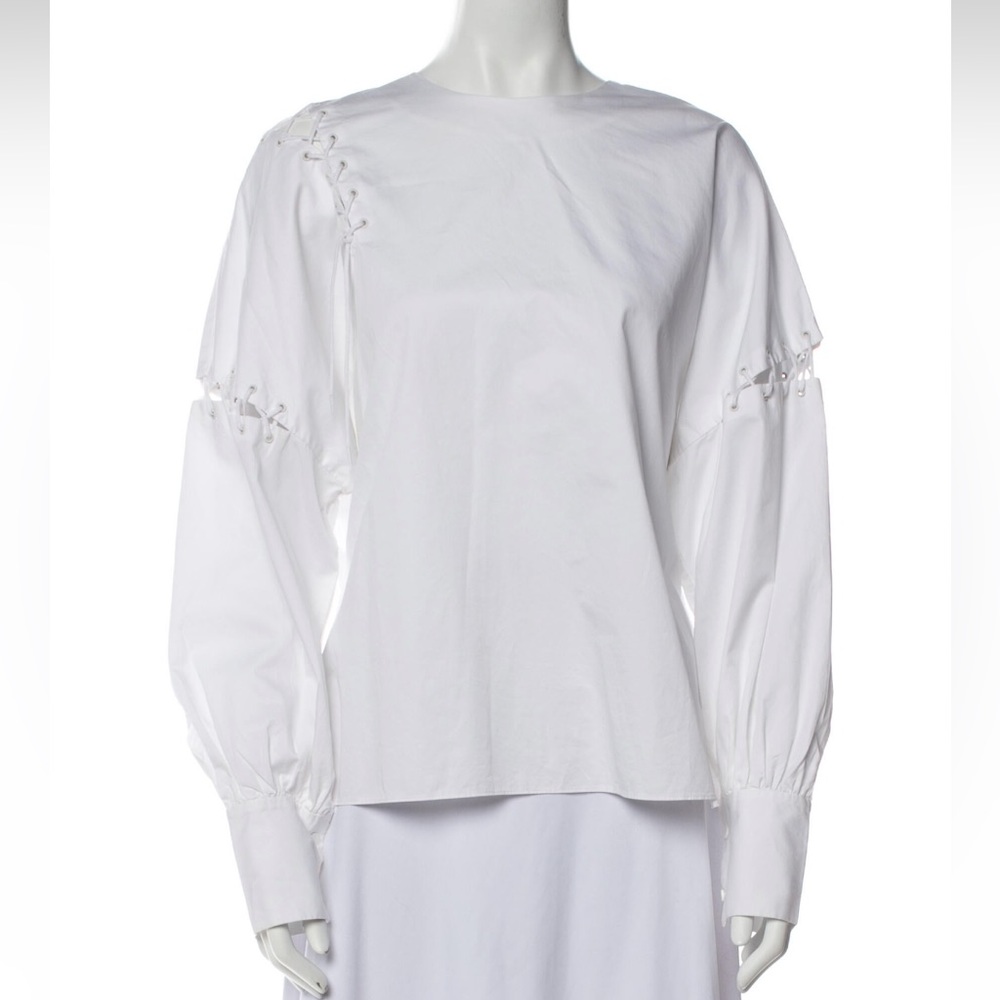 Tibi blouse with lace up details